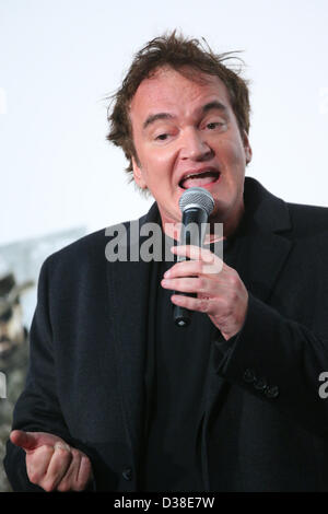 Tokio, Japan. 13. Februar 2013. Quentin Tarantino, US-amerikanischer Regisseur 13. Februar 2013 Quentin Jerome Tarantino besucht eine Sondervorstellung für "Django Unchained" am Shinjuku Piccadilly, Tokio, Japan.  (Foto von YUTAKA/AFLO/Alamy Live-Nachrichten) Stockfoto