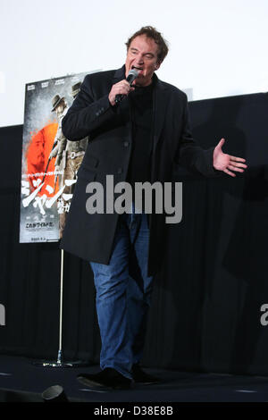 Tokio, Japan. 13. Februar 2013. Quentin Tarantino, US-amerikanischer Regisseur 13. Februar 2013 Quentin Jerome Tarantino besucht eine Sondervorstellung für "Django Unchained" am Shinjuku Piccadilly, Tokio, Japan.  (Foto von YUTAKA/AFLO/Alamy Live-Nachrichten) Stockfoto