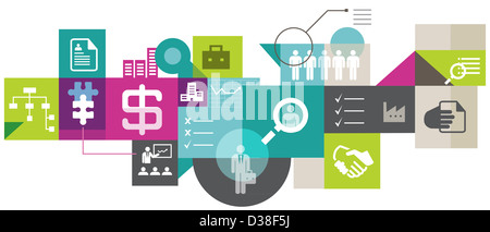 Anschauliches Bild Collage für Rekrutierung Stockfoto