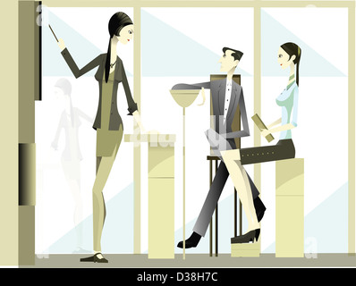 Geschäftsfrau, die Präsentation im Konferenzraum Stockfoto