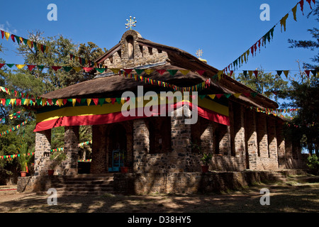 Debre Birhan Selassie Kirche, Gondar, Äthiopien Stockfoto