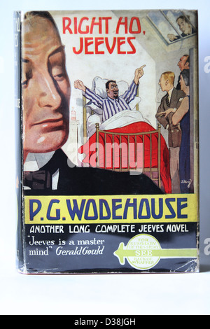 Rechts Ho Jeeves von PG Wodehouse das original-Cover von der britischen 1. Auflage 1934 Stockfoto