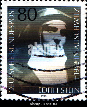 Deutschland - ca. 1983: Eine Briefmarke gedruckt in der Bundesrepublik Deutschland zeigt LEdith Stein, Philosoph und Carmelite Nonne, ca. 1983 Stockfoto