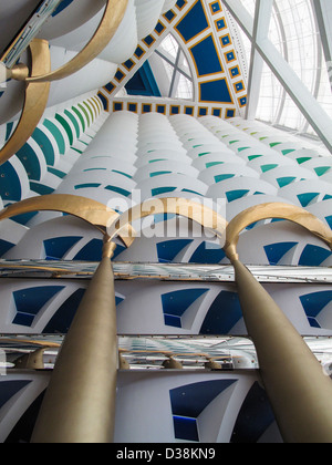Interieur des Burj al Arab, Dubai, Vereinigte Arabische Emirate Stockfoto