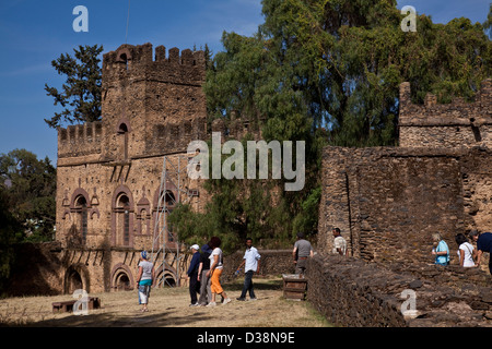 Fasil Ghebbi (königliche Gehege) Gondar, Äthiopien Stockfoto