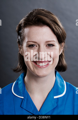 Nahaufnahme von Krankenschwestern lächelndes Gesicht Stockfoto