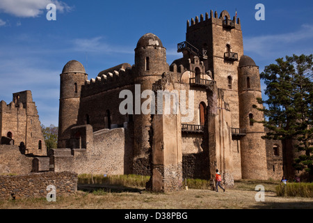 Fasilidas Burg, Fasil Ghebbi (königliche Gehege) Gondar, Äthiopien Stockfoto