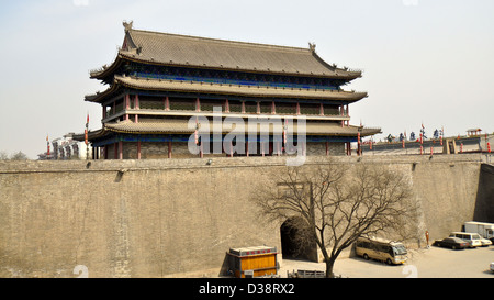 Main Tower der Südtor, ummauerten Stadt Xian, China Stockfoto