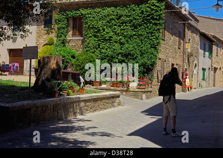 Montalcino, Val d ' Orcia, Orcia-Tals, UNESCO-Weltkulturerbe, Provinz Siena, Toskana, Italien Stockfoto