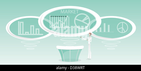 Geschäftsmann, Vortrag Stockfoto
