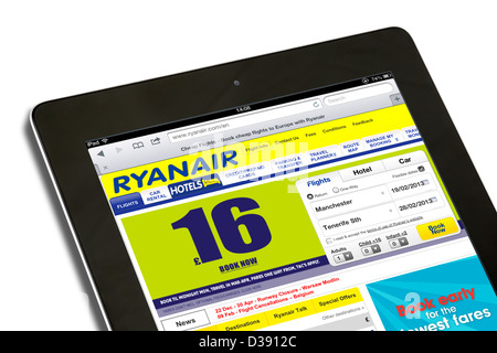 Ryanair.com-Webseite betrachtet auf eine 4. Generation Apple iPad Tablet-computer Stockfoto