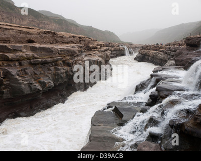 HU Kou Wasserfälle des gelben Flusses, China. Stockfoto