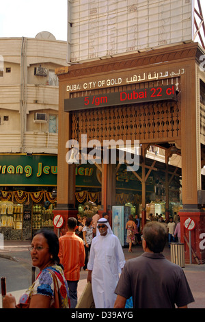 VAE Emirat von Dubai Gold Souk in Deira Stockfoto