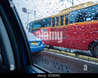 Taxi von der Blue Bird Group. Ein zuverlässiger und gehobenen Kette in Jakarta. Stockfoto