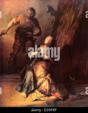 Rembrandt van Rijn, Samson und Delilah. 1628 Öl auf Holz. Barocke. Galerie: Gemäldegalerie, Berlin. Stockfoto