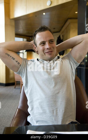 Bilder-Datei: JOHANNESBURG, Südafrika: Oscar Pistorius während eines Interviews im 13. Mai 2009 in Johannesburg, Südafrika. (Foto von Gallo Images / Werktag / Martin Rhodes/Alamy Live News) Stockfoto