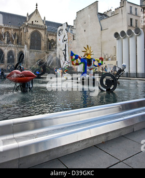 Strawinsky-Brunnen (La Fontaine Stravinsky) Ort Strawinsky Paris Frankreich Europa Stockfoto