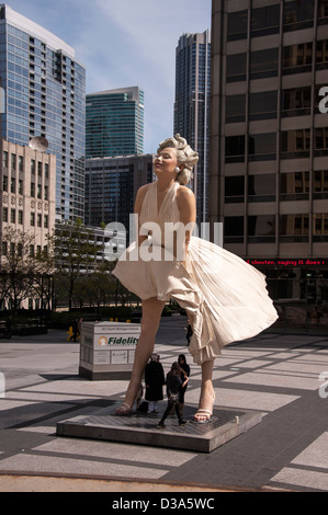 Die Marilyn Monroe-Statue auf der Michigan Avenue in Chicago IL Illinois USA Stockfoto