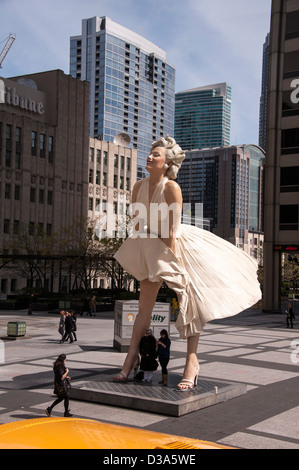 Die Marilyn Monroe-Statue auf der Michigan Avenue in Chicago IL Illinois USA Stockfoto