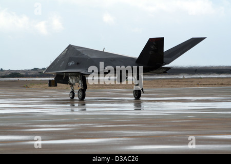 F-117a Stealth figher an der Airshow in der Marine Corps Air Station Miramar, Kalifornien Stockfoto