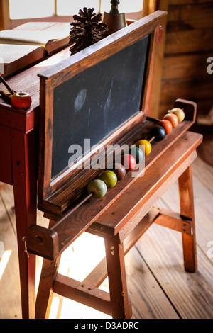 Schulraum in einem Florida Siedler Bauernhaus für Hausunterricht Stockfoto