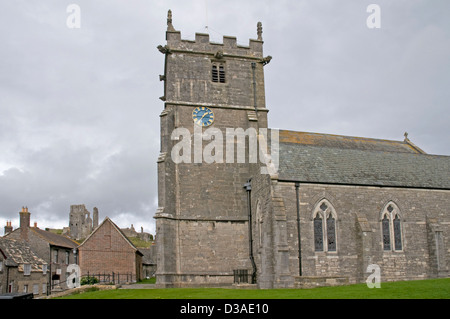 Pfarrkirche St. Edward in Dorset Dorf Corfe Castle Stockfoto