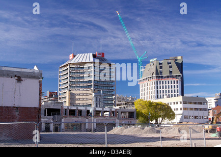 Christchurch New Zealand Erdbeben Nachmahd Stockfoto