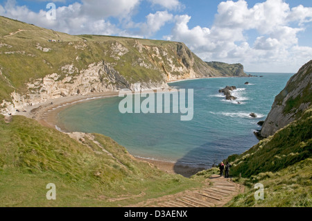 St. Oswald-Bucht an der Küste von Dorset, Blick nach Osten in Richtung Dungy Kopf Stockfoto