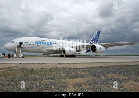 Schönefeld, Deutschland, den Airbus A380 auf der ILA Stockfoto