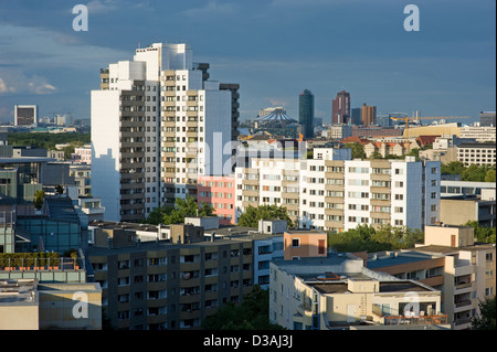 Berlin, Deutschland, Blick auf die Stadt von der Berliner City-West in Richtung Potsdamer Platz Stockfoto