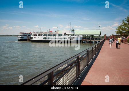 USA, New York, Liberty Island, Fähre Stockfoto