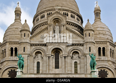 Sacre-Coeur Basilika Nahaufnahme Stockfoto