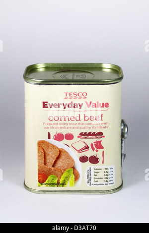 Tesco täglichen Wert Corned Beef in Dose Stockfoto