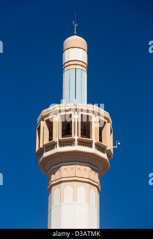 Detail der Minarett der großen Moschee Masjid al-Kabir, Kuwait-Stadt, Kuwait Stockfoto