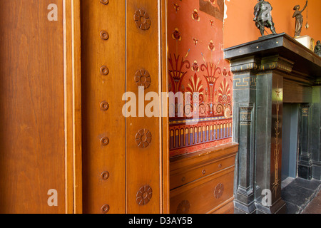 Interieur Kamin Details Holmwood Haus erbaut von dem berühmten Architekten Alexander "der Grieche" Thomson in Glasgow Schottland Stockfoto