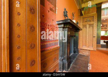 Interieur Kamin Details Holmwood Haus erbaut von dem berühmten Architekten Alexander "der Grieche" Thomson in Glasgow Schottland Stockfoto