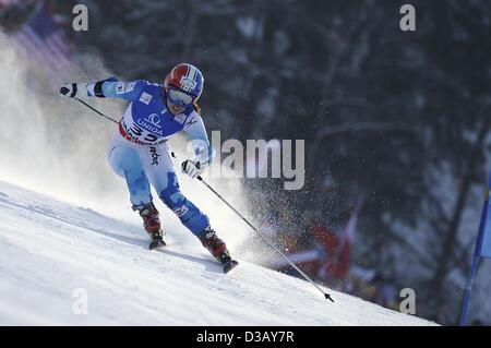 Schladming, Österreich. 14. Februar 2013. EMI Hasegawa (JPN), 14. Februar 2013 - Alpine Ski: FIS Alpine World Ski Championships 2013 Riesenslalom 2. Lauf in Schladming, Österreich. (Foto von Hiroyuki Sato/AFLO/Alamy Live-Nachrichten) Stockfoto