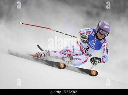 Schladming, Österreich. 14. Februar 2013. Tessa Worley (FRA), 14. Februar 2013 - Alpine Ski: FIS Alpine World Ski Championships 2013 Riesenslalom 1. Lauf in Schladming, Österreich. (Foto von Hiroyuki Sato/AFLO/Alamy Live-Nachrichten) Stockfoto