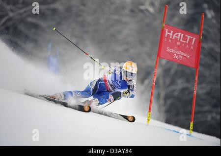 Schladming, Österreich. 14. Februar 2013. Frida Hansdotter (SWE), 14. Februar 2013 - Alpine Ski: FIS Alpine World Ski Championships 2013 Riesenslalom 1. Lauf in Schladming, Österreich. (Foto von Hiroyuki Sato/AFLO/Alamy Live-Nachrichten) Stockfoto