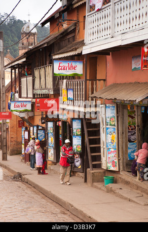 Madagaskar, Fianarantsoa, Oberstadt, Haute-Ville, Geschäfte Stockfoto