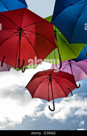 Regenschirm-Installation im Borough Market in London SE1 - UK Stockfoto