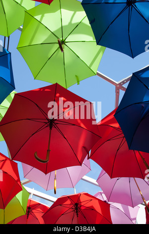 Regenschirm-Installation im Borough Market in London SE1 - UK Stockfoto