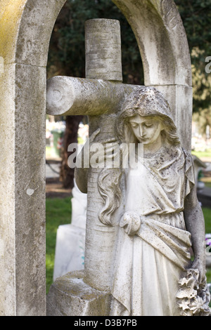 Grabstein im Friedhof in Venedig Italien Stockfoto