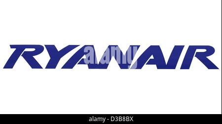 (Dpa) - das Logo der die irische Billigfluggesellschaft Ryanair, abgebildet auf dem Flughafen Frankfurt-Hahn in der Nähe von Simmern, Deutschland, 4. Dezember 2002. Trotz sinkender Durchschnittspreise und mehr Konkurrenten will Ryanair ihr Angebot zu erweitern. Von 6. Februar 2003 bietet Ryanair Billigflüge ab Hahn auch Stockfoto