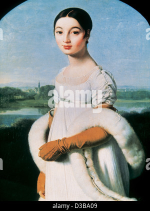 Jean Auguste Dominique Ingres (1780-1867). Französischer Maler. Porträt von Madame Riviere, 1805. Musée d ' Orsay, Paris. Frankreich. Stockfoto