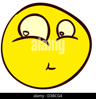 Emotionale lustige Smiley. In Comic-doodle Stil. Stockfoto