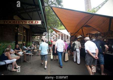 Das Einkaufsviertel in der Innenstadt von Sydney New South Wales Australien bekannt als "The Rocks" Stockfoto