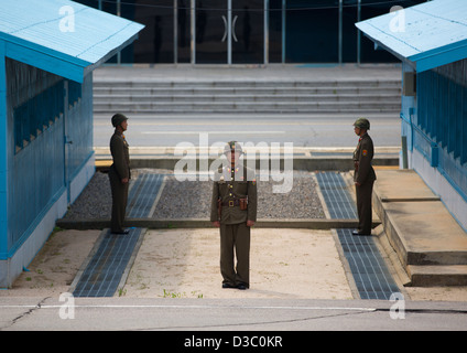 Nordkoreanische Soldaten In der Joint Security Area, Dmz, Panmunjom, Nordkorea Stockfoto