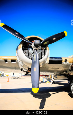 Boeing B17 Flying Fortress Turbo-aufgeladenen Wright R-1820 Cyclone Motor Stockfoto