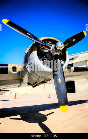 Boeing B17 Flying Fortress Turbo-aufgeladenen Wright R-1820 Cyclone Motor Stockfoto